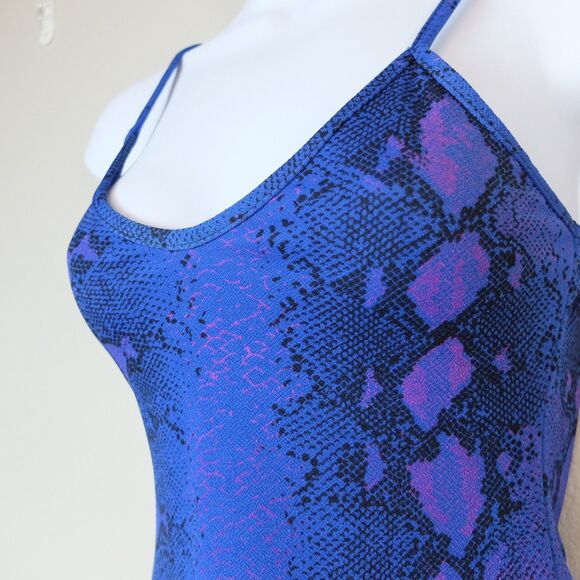 Missguided Blue Snake Print Skater Dress Size 2 - Picture 3 of 9